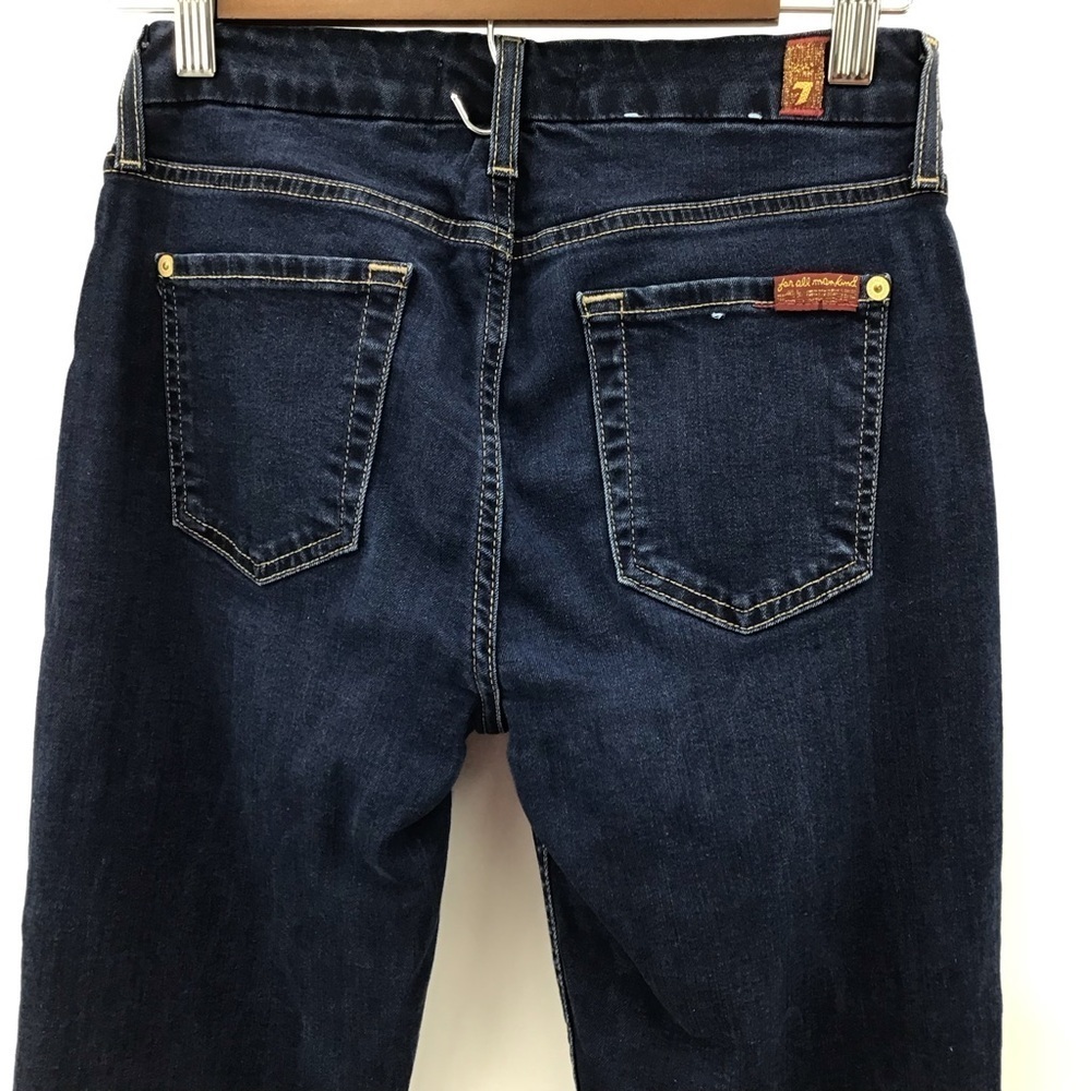 7 For All Mankind b(air) denim Dark Indigo Ankle Skinny Jeans Strech - Picture 5 of 12